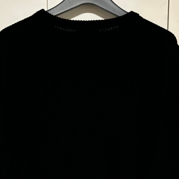 John Smedley Black Merino Wool Crewneck Sweater  Made In England Size XL - Picture 10 of 16